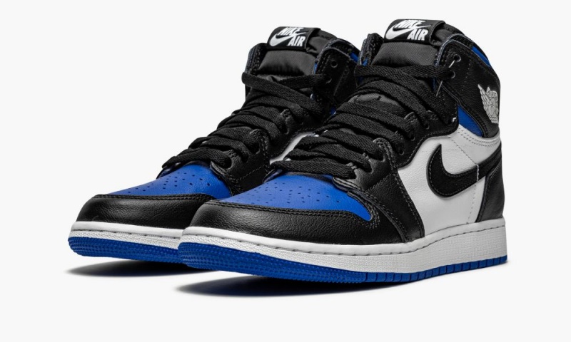 Nike Air Jordan 1 Retro High OG GS 'Royal Neus' Schoenen Kinderen Zwart Wit Koningsblauw Zwart Nederland | 640735-YLU