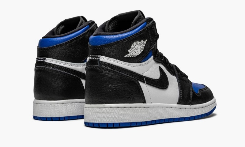 Nike Air Jordan 1 Retro High OG GS 'Royal Neus' Schoenen Kinderen Zwart Wit Koningsblauw Zwart Nederland | 640735-YLU
