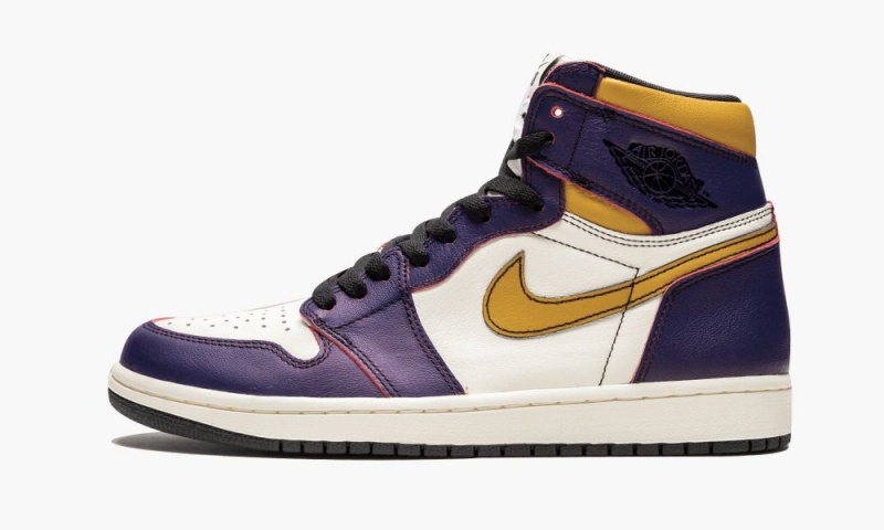 Nike Air Jordan 1 Retro High OG \'LA to Chicago\' Schoenen Heren Paars Goud Nederland | 203196-ZPM