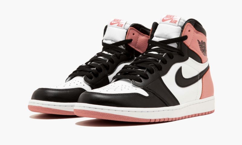 Nike Air Jordan 1 Retro High OG NRG 'RUST PINK' Schoenen Heren Wit Zwart Rood Roze Nederland | 143207-JYC