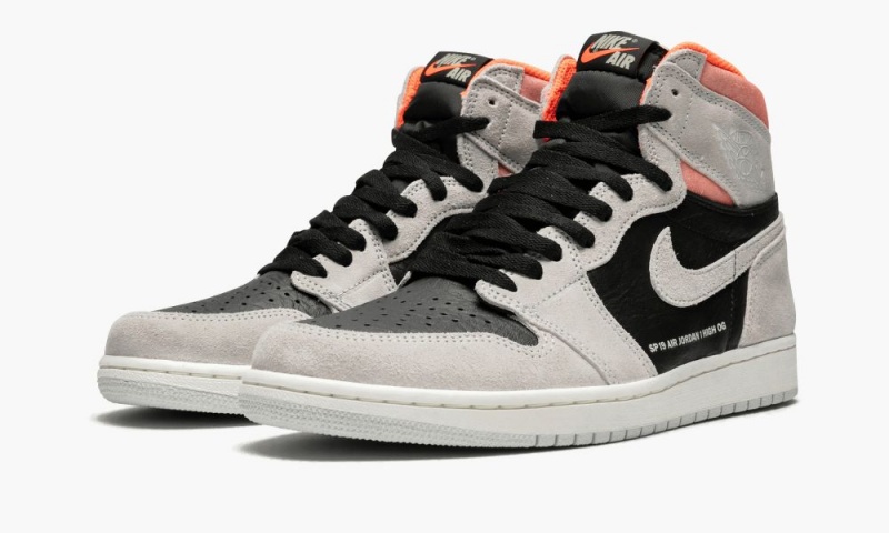 Nike Air Jordan 1 Retro High OG 'Neutrale Grey/Hyper Crimson' Schoenen Heren Grijs Zwart Nederland | 639218-SOV
