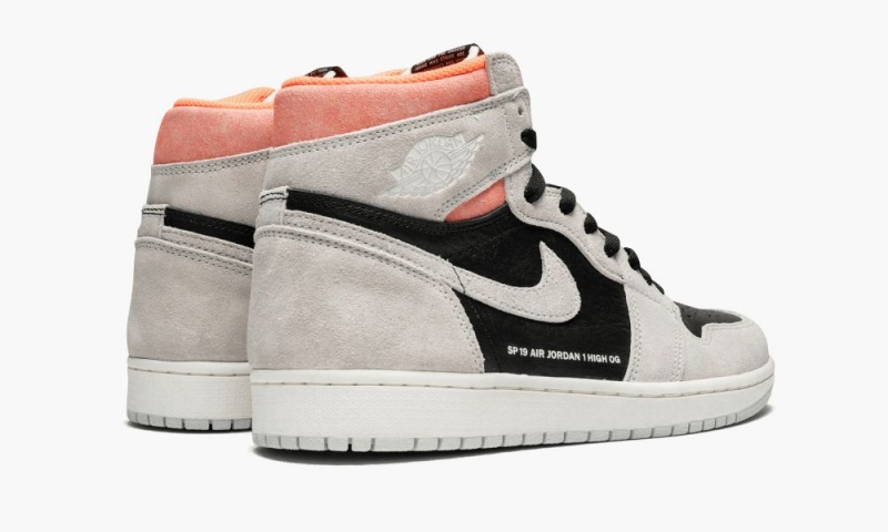 Nike Air Jordan 1 Retro High OG 'Neutrale Grey/Hyper Crimson' Schoenen Heren Grijs Zwart Nederland | 639218-SOV