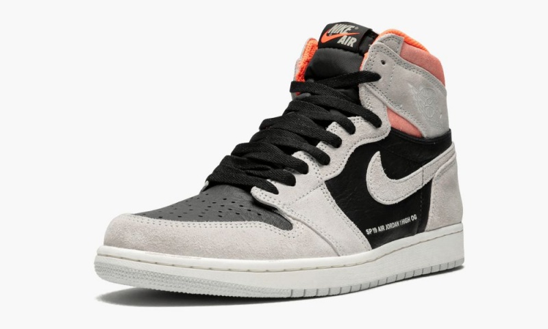 Nike Air Jordan 1 Retro High OG 'Neutrale Grey/Hyper Crimson' Schoenen Heren Grijs Zwart Nederland | 639218-SOV