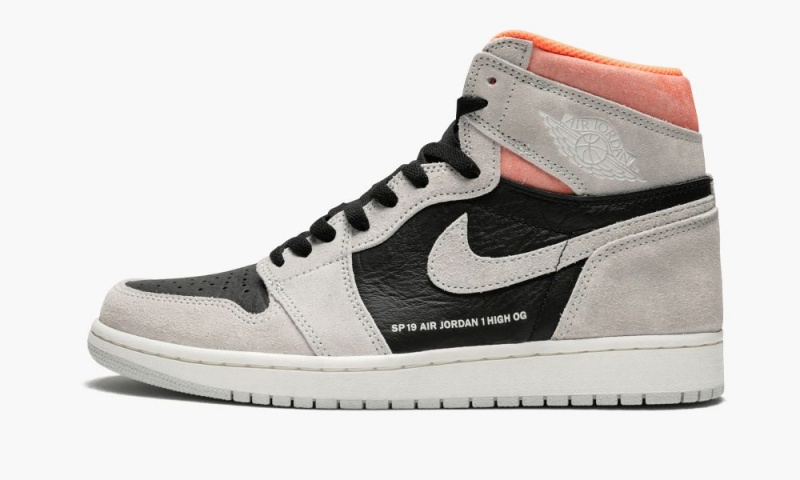 Nike Air Jordan 1 Retro High OG \'Neutrale Grey/Hyper Crimson\' Schoenen Heren Grijs Zwart Nederland | 639218-SOV