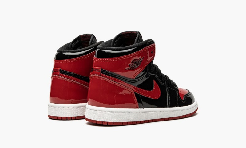 Nike Air Jordan 1 Retro High OG PS 'Bred Lak' Schoenen Kinderen Zwart Wit Rood Nederland | 413568-FAT