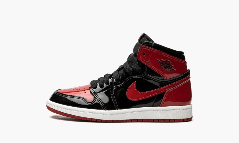 Nike Air Jordan 1 Retro High OG PS \'Bred Lak\' Schoenen Kinderen Zwart Wit Rood Nederland | 413568-FAT