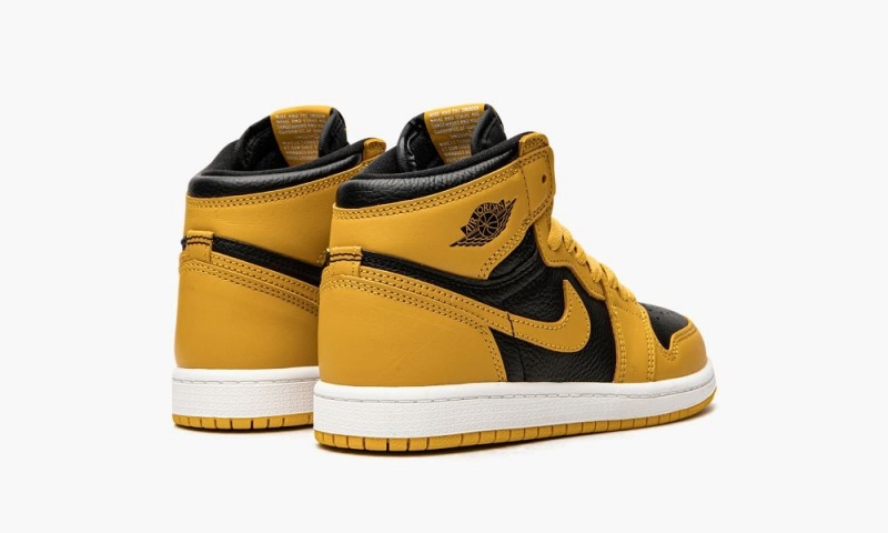 Nike Air Jordan 1 Retro High OG PS 'Pollen' Schoenen Kinderen Zwart Wit Geel Nederland | 240568-LVT