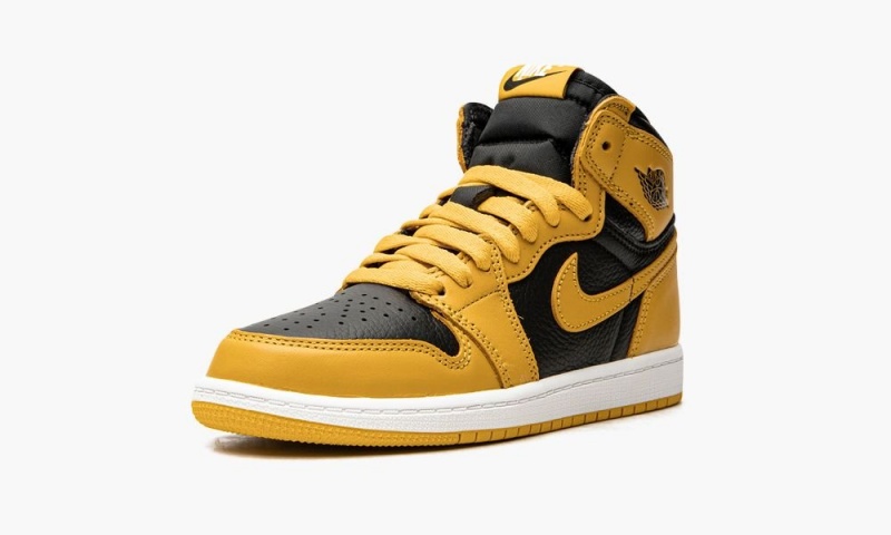 Nike Air Jordan 1 Retro High OG PS 'Pollen' Schoenen Kinderen Zwart Wit Geel Nederland | 240568-LVT