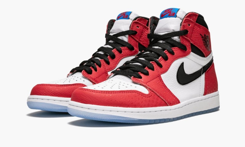 Nike Air Jordan 1 Retro High OG 'Spider-Man: Origin Story' Schoenen Heren Rood Zwart Wit Blauw Nederland | 629103-BVU