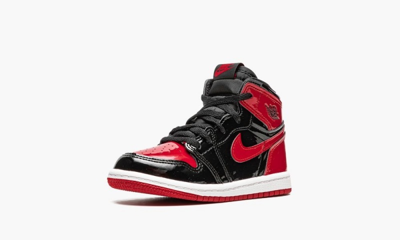 Nike Air Jordan 1 Retro High OG TD 'Bred Lak' Schoenen Kinderen Zwart Rood Wit Nederland | 581497-PIV