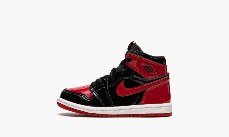 Nike Air Jordan 1 Retro High OG TD \'Bred Lak\' Schoenen Kinderen Zwart Rood Wit Nederland | 581497-PIV