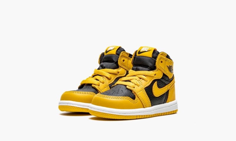 Nike Air Jordan 1 Retro High OG TD 'Pollen' Schoenen Kinderen Zwart Wit Geel Nederland | 329465-NCD