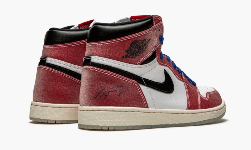 Nike Air Jordan 1 Retro High OG 'Trophy Room - With Blue Laces' Schoenen Heren Wit Rood Zwart Nederland | 813204-ZNS