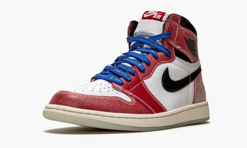 Nike Air Jordan 1 Retro High OG 'Trophy Room - With Blue Laces' Schoenen Heren Wit Rood Zwart Nederland | 813204-ZNS