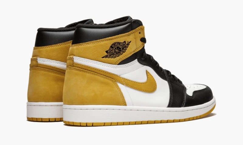 Nike Air Jordan 1 Retro High OG 'Yellow Ochre' Schoenen Heren Wit Geel Zwart Nederland | 160382-OXQ