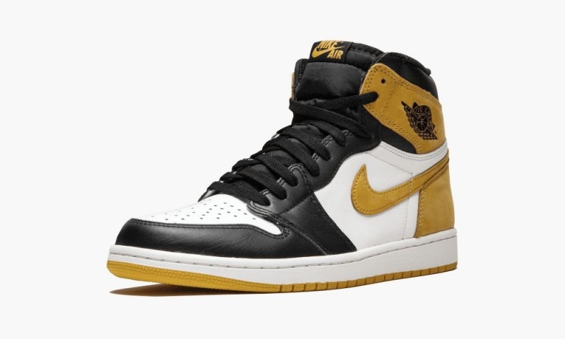 Nike Air Jordan 1 Retro High OG 'Yellow Ochre' Schoenen Heren Wit Geel Zwart Nederland | 160382-OXQ