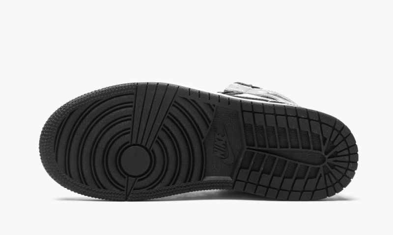 Nike Air Jordan 1 Retro High PS 'Silver Neus' Schoenen Kinderen Zwart Metal Zilver Wit Nederland | 965734-AVQ