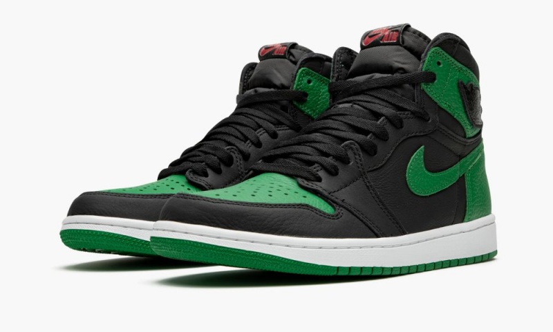 Nike Air Jordan 1 Retro High 'Pine Green 2.0' Schoenen Heren Zwart Wit Diepgroen Rood Nederland | 906745-HWD