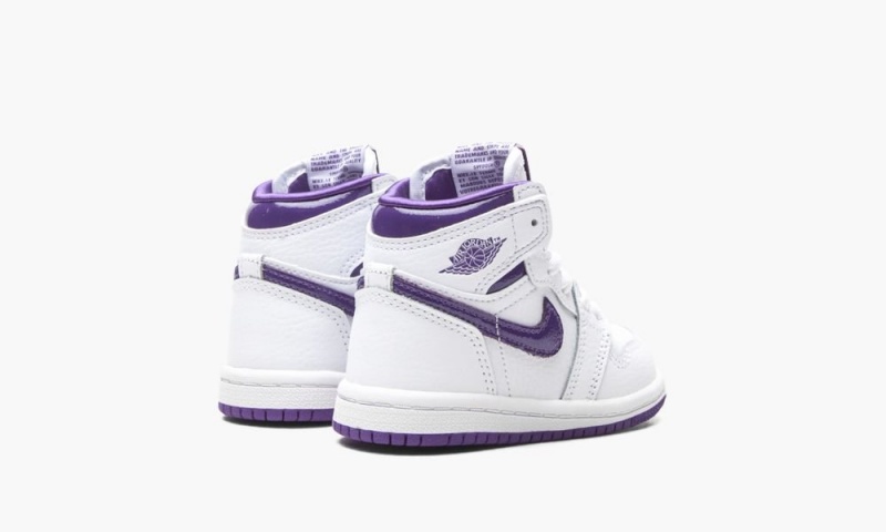 Nike Air Jordan 1 Retro High TD 'Court Purple' Schoenen Kinderen Wit Paars Nederland | 068524-ZWE