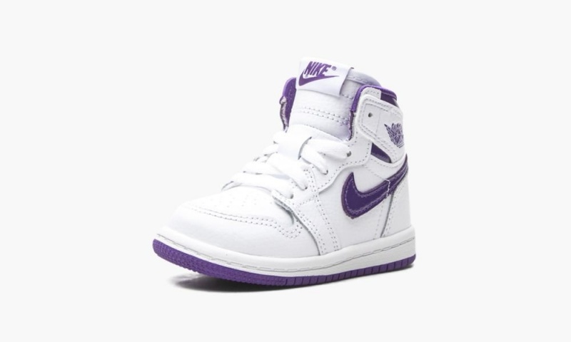 Nike Air Jordan 1 Retro High TD 'Court Purple' Schoenen Kinderen Wit Paars Nederland | 068524-ZWE