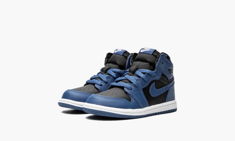 Nike Air Jordan 1 Retro High TD 'Dark Marina Blue' Schoenen Kinderen Donkerblauw Zwart Wit Nederland | 408291-KUV