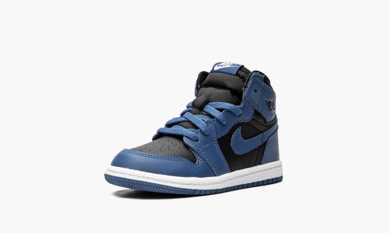 Nike Air Jordan 1 Retro High TD 'Dark Marina Blue' Schoenen Kinderen Donkerblauw Zwart Wit Nederland | 408291-KUV