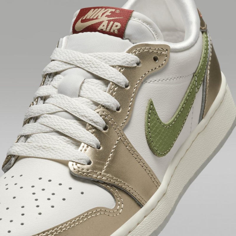 Nike Air Jordan 1 Retro Low OG Chinese New Year Schoenen Kinderen Metal Goud Groen Nederland | 635087-TNR