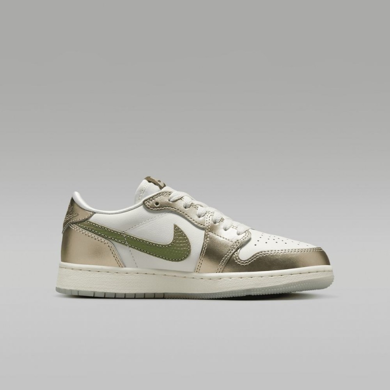 Nike Air Jordan 1 Retro Low OG Chinese New Year Schoenen Kinderen Metal Goud Groen Nederland | 635087-TNR