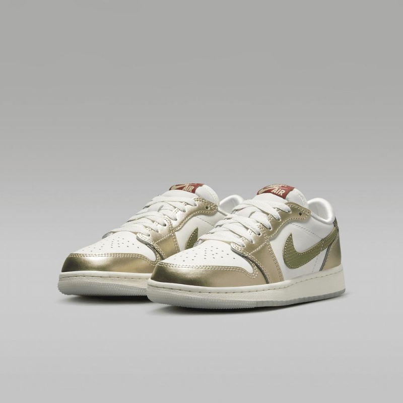 Nike Air Jordan 1 Retro Low OG Chinese New Year Schoenen Kinderen Metal Goud Groen Nederland | 635087-TNR