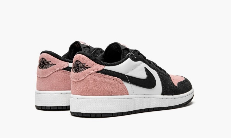 Nike Air Jordan 1 Retro Low OG GS 'Bleached Coral' Schoenen Kinderen Zwart Koraal Wit Nederland | 169247-BVI