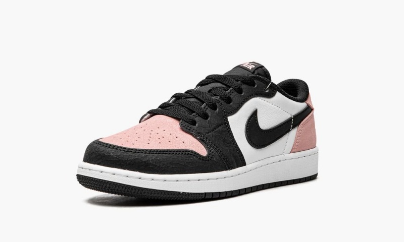 Nike Air Jordan 1 Retro Low OG GS 'Bleached Coral' Schoenen Kinderen Zwart Koraal Wit Nederland | 169247-BVI