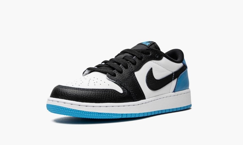 Nike Air Jordan 1 Retro Low OG GS Schoenen Kinderen Wit Blauw Zwart Nederland | 735128-HPO