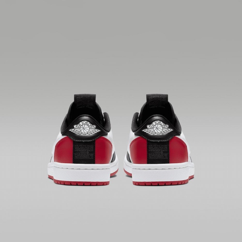 Nike Air Jordan 1 Retro Low Slip Schoenen Dames Zwart Wit Rood Nederland | 435672-BTS