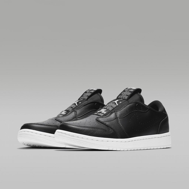 Nike Air Jordan 1 Retro Low Slip Schoenen Dames Zwart Nederland | 492867-CMV