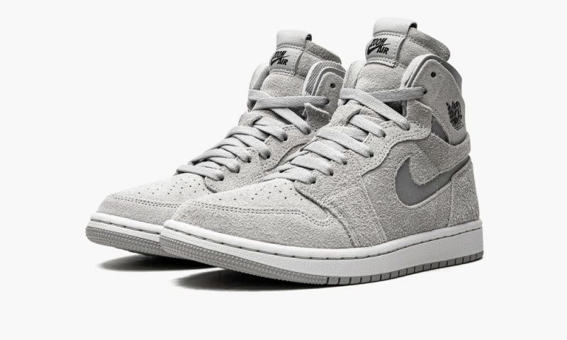 Nike Air Jordan 1 Zoom Air CMFT 'Grey Fog' Schoenen Dames Grijs Zwart Nederland | 015846-TYN