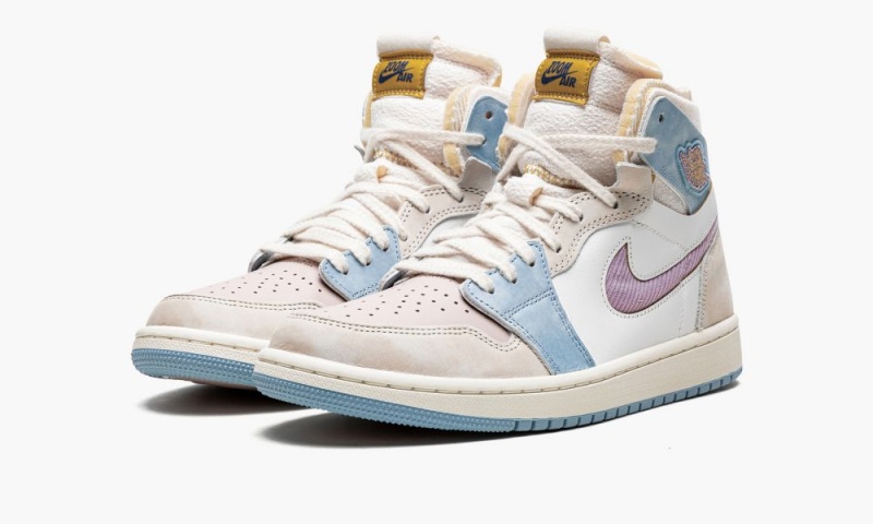 Nike Air Jordan 1 Zoom Air Cmft 'Pink Oxford' Schoenen Dames Roze Paars Nederland | 684509-OXQ