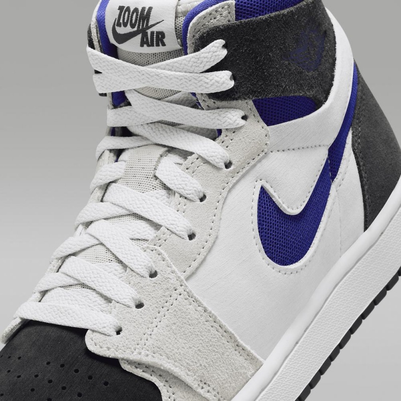 Nike Air Jordan 1 Zoom CMFT 2 Schoenen Dames Grijs Wit Nederland | 394568-GLJ