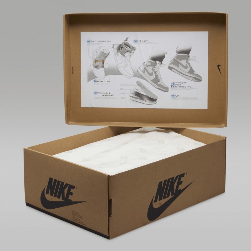 Nike Air Jordan 1 Zoom CMFT 2 Schoenen Dames Grijs Wit Nederland | 394568-GLJ