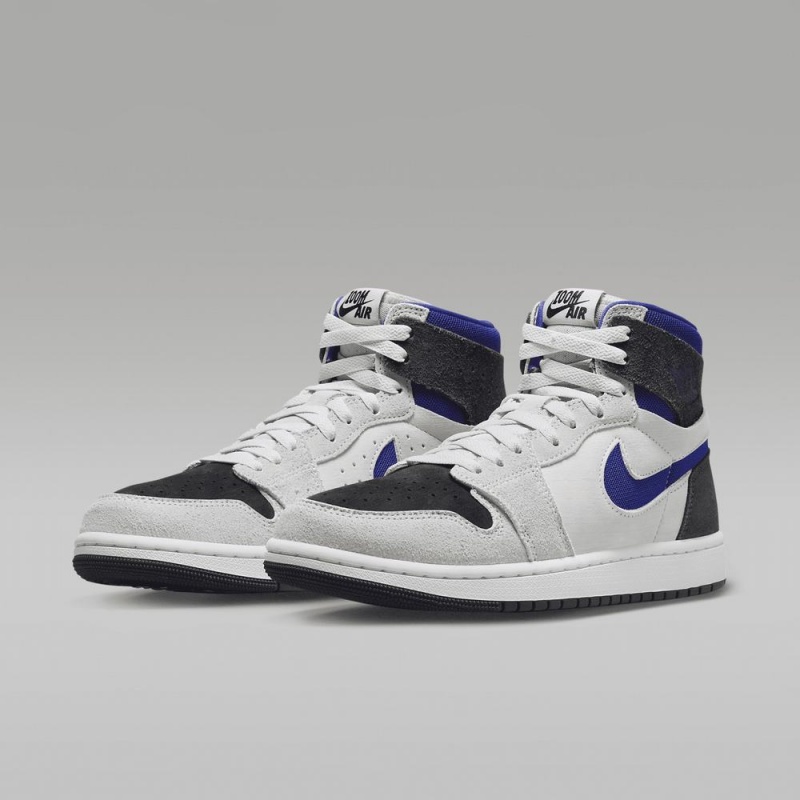 Nike Air Jordan 1 Zoom CMFT 2 Schoenen Dames Grijs Wit Nederland | 394568-GLJ