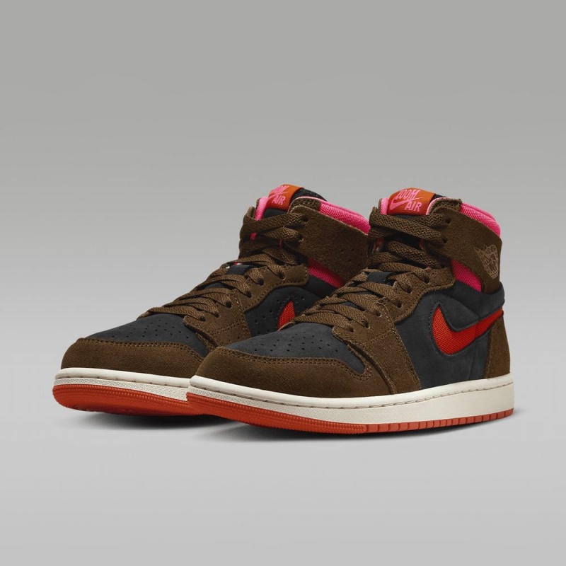 Nike Air Jordan 1 Zoom CMFT 2 Schoenen Dames Zwart Rood Nederland | 624507-UAB