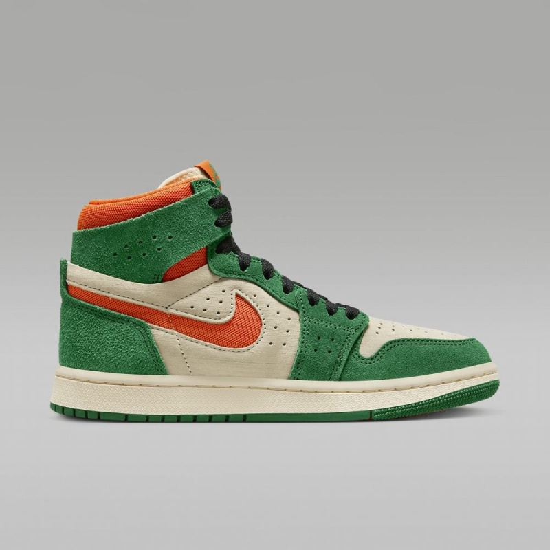 Nike Air Jordan 1 Zoom CMFT 2 Schoenen Dames Groen Oranje Nederland | 645982-JVM
