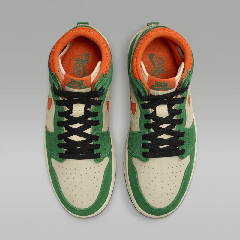 Nike Air Jordan 1 Zoom CMFT 2 Schoenen Dames Groen Oranje Nederland | 645982-JVM