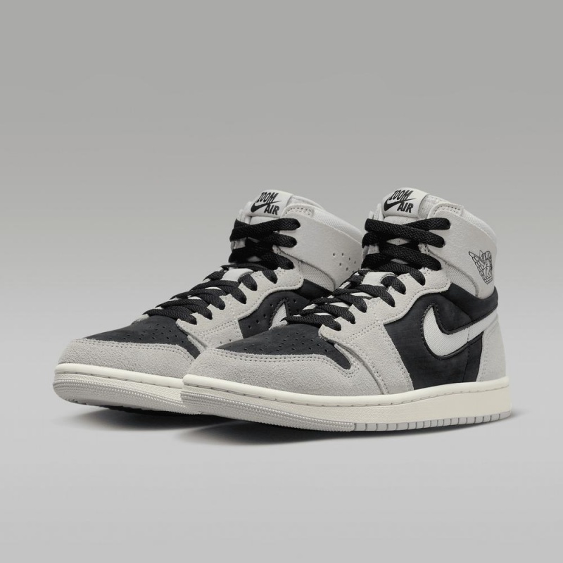 Nike Air Jordan 1 Zoom CMFT 2 Schoenen Dames Grijs Zwart Nederland | 085361-PUR