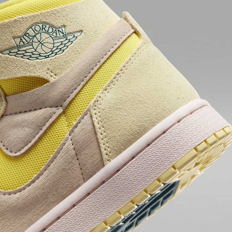 Nike Air Jordan 1 Zoom CMFT 2 Schoenen Dames Lichtgeel Nederland | 079548-WDL
