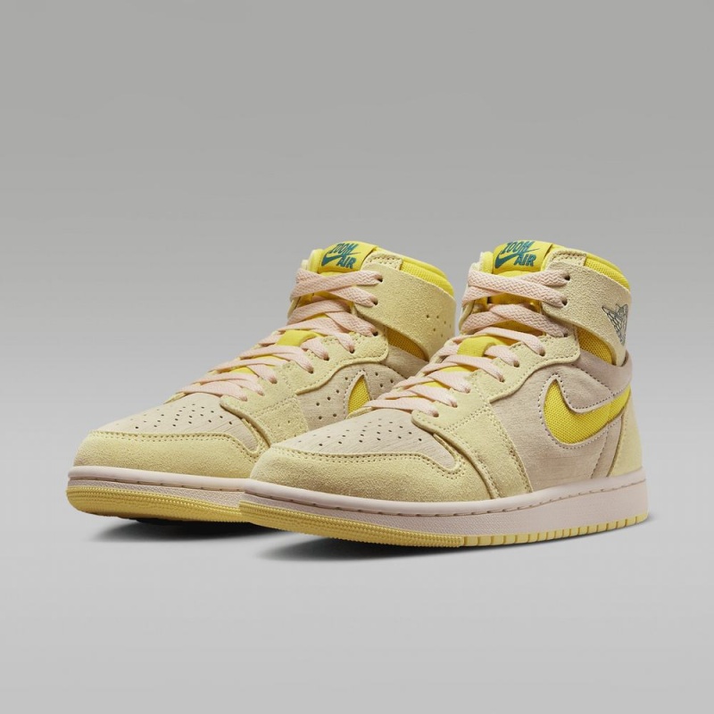Nike Air Jordan 1 Zoom CMFT 2 Schoenen Dames Lichtgeel Nederland | 079548-WDL