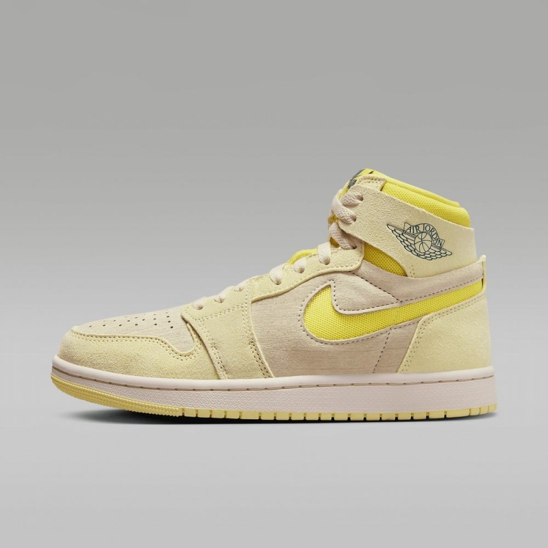 Nike Air Jordan 1 Zoom CMFT 2 Schoenen Dames Lichtgeel Nederland | 079548-WDL