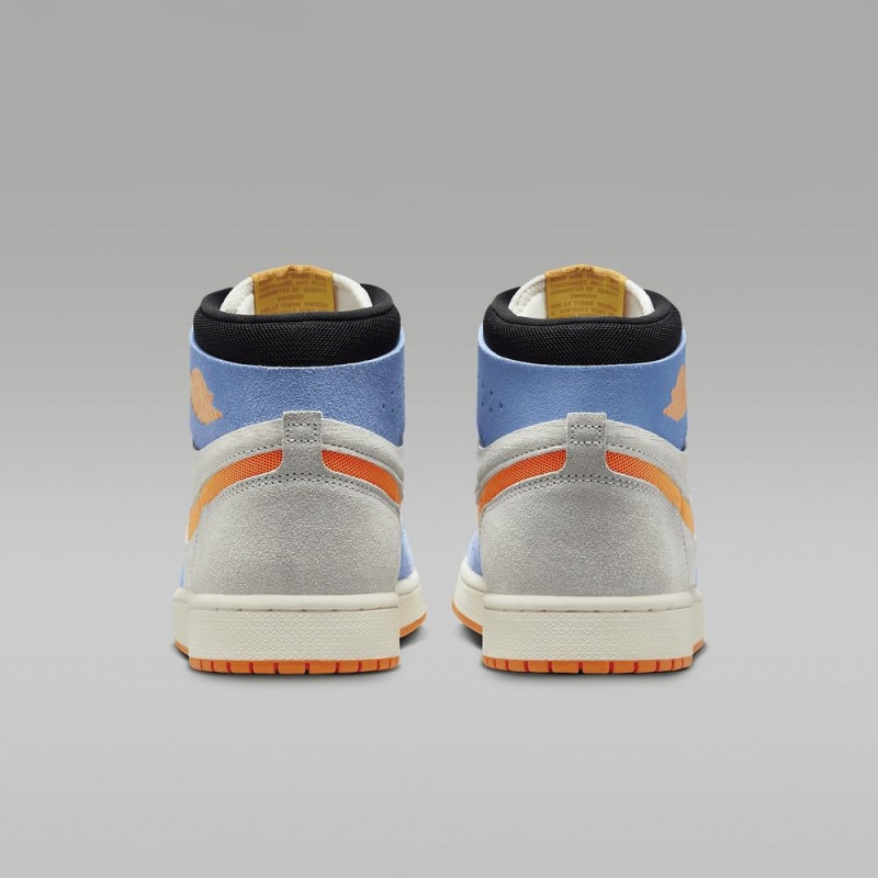 Nike Air Jordan 1 Zoom CMFT 2 Schoenen Dames Lichtgrijs Blauw Nederland | 639215-GHM