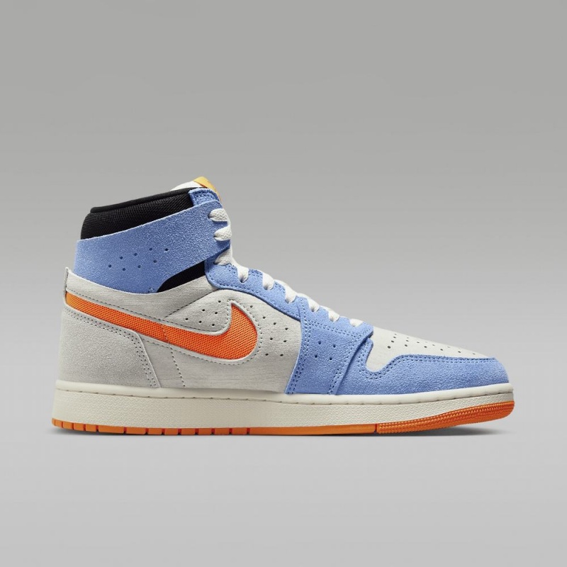 Nike Air Jordan 1 Zoom CMFT 2 Schoenen Dames Lichtgrijs Blauw Nederland | 639215-GHM