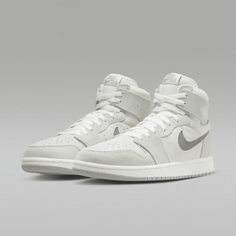 Nike Air Jordan 1 Zoom CMFT 2 Schoenen Dames Lichtgrijs Nederland | 471056-PKW