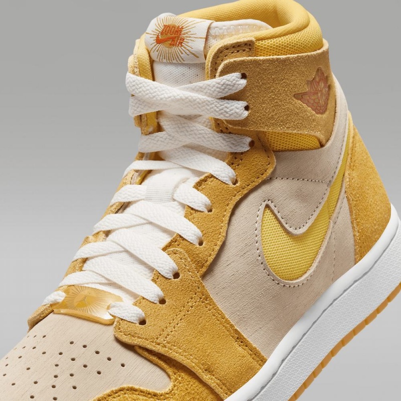 Nike Air Jordan 1 Zoom CMFT 2 Schoenen Dames Geel Lichtgeel Oranje Nederland | 283471-TBY